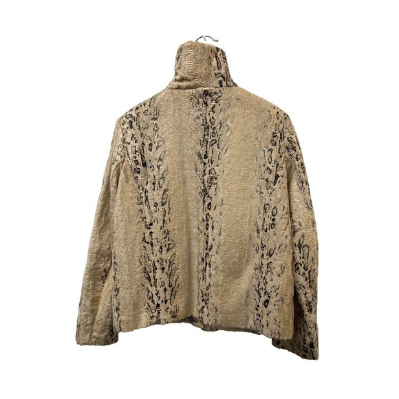 Erin London Faux Leather Snake Print Jacket Coat - Picture 6 of 10